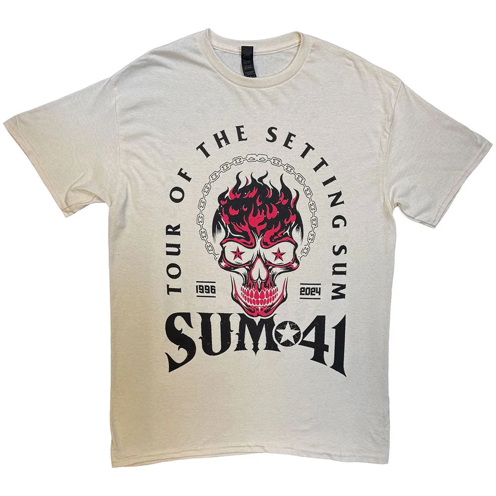 Sum 41 Unisex T-Shirt: Tour '24 Pt.2 Pink Skull (Natural) (Back Print) (Ex-Tour) sold by Paradiso Clothing product image thumbnail 2