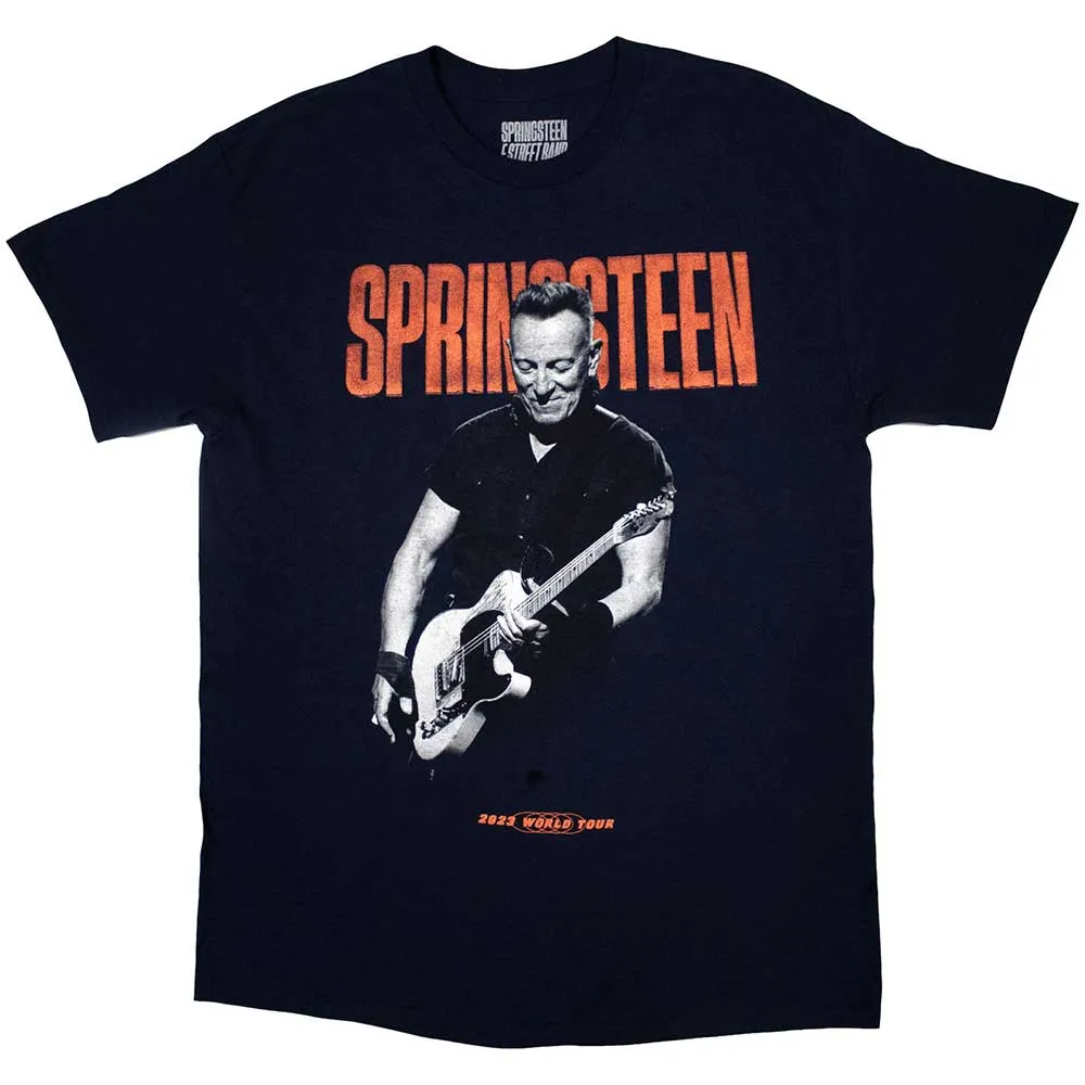 Bruce Springsteen Unisex T-Shirt: Tour '23 Guitar (Navy Blue) (Back Print & Ex-Tour) sold by Paradiso Clothing product image thumbnail 2