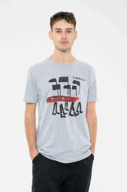 Depeche Mode Global Spirit Tour Red Logo T Shirt made by Paradiso Clothing