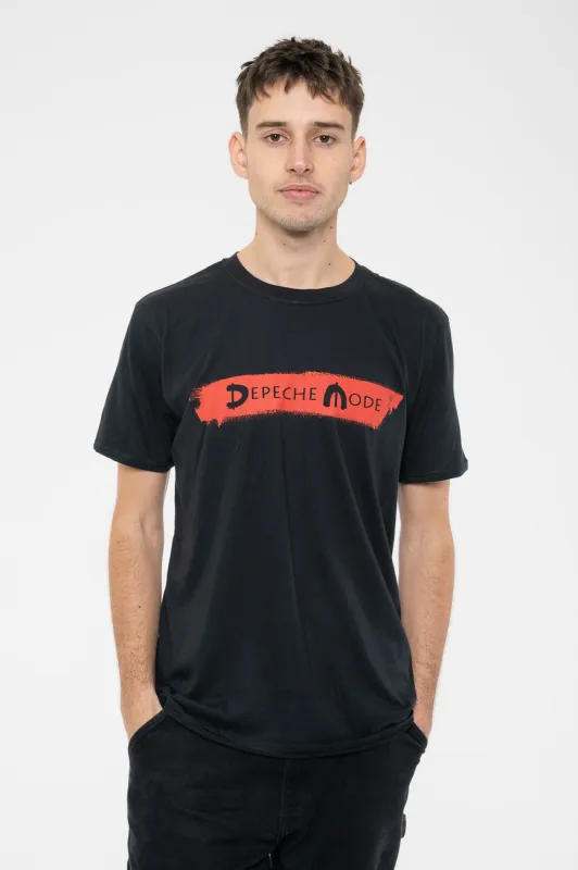 Depeche Mode Global Spirit Tour Red Logo T Shirt made by Paradiso Clothing