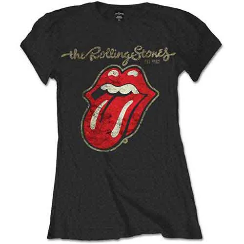 The Rolling Stones Ladies T-Shirt: Plastered Tongue (Black) sold by Paradiso Clothing product image thumbnail 2