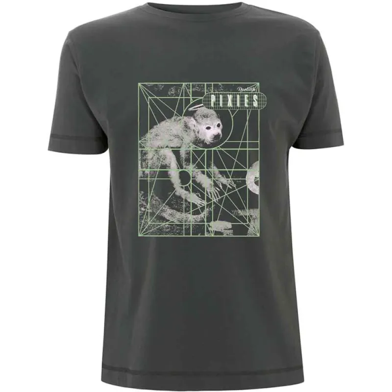 Pixies Doolittle Monkey Grid T Shirt made by Paradiso Clothing