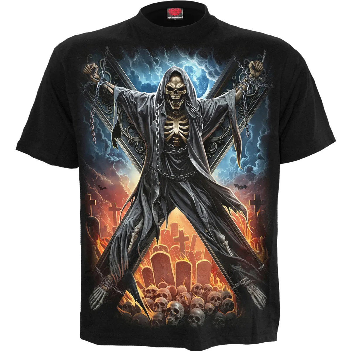 Spiral - CROSSED OVER - T-Shirt Black sold by Paradiso Clothing