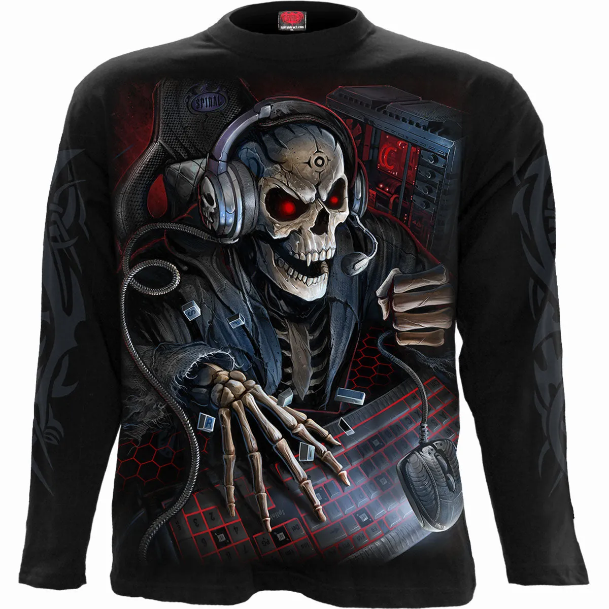 Spiral - PC GAMER - Longsleeve T-Shirt Black sold by Paradiso Clothing