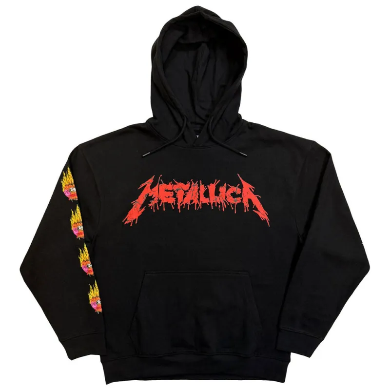 Metallica Flower Skull Pullover Hoodie made by Paradiso Clothing