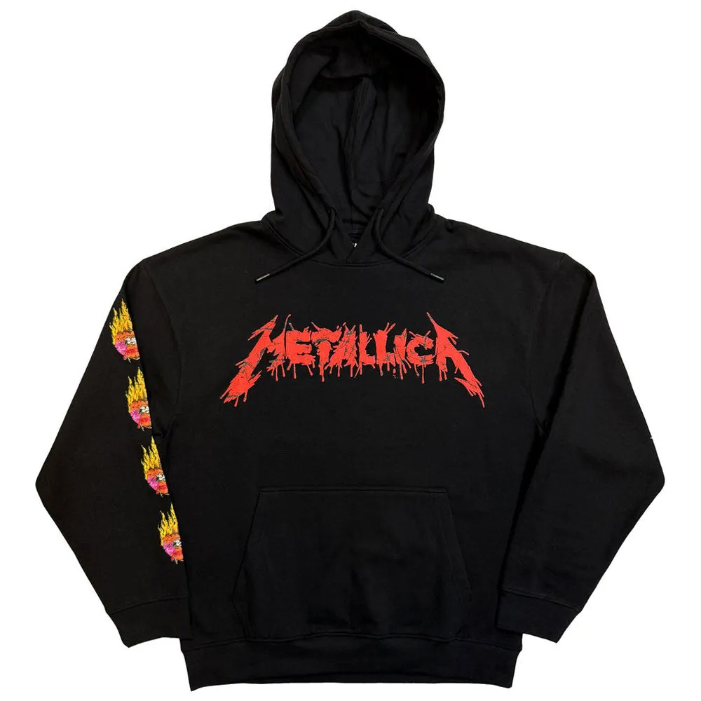 Metallica Flower Skull Pullover Hoodie sold by Paradiso Clothing