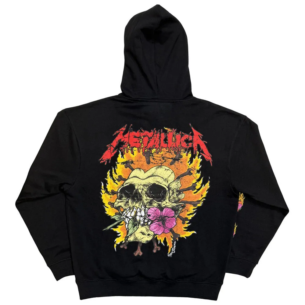 Metallica Flower Skull Pullover Hoodie sold by Paradiso Clothing product image thumbnail 2
