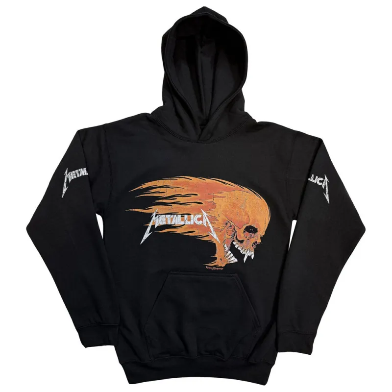 Metallica Worn Pushead Flaming Skull Pullover Hoodie made by Paradiso Clothing