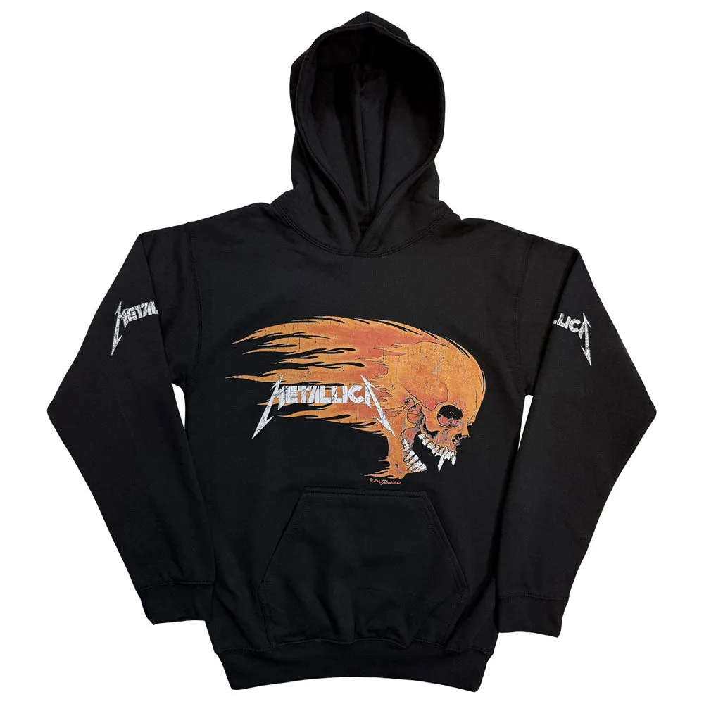 Metallica Worn Pushead Flaming Skull Pullover Hoodie sold by Paradiso Clothing