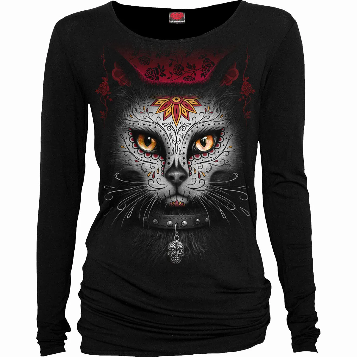 Spiral - CATRINA - Baggy Top Black sold by Paradiso Clothing