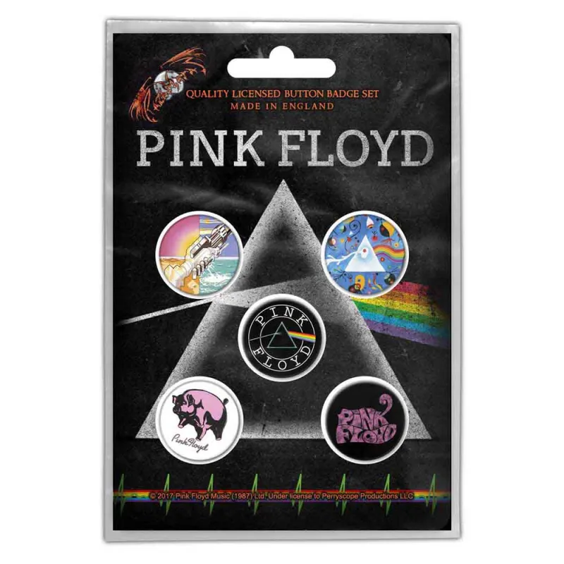 Pink Floyd Album Covers 5 x Pin Button Badge Pack made by Pink Floyd