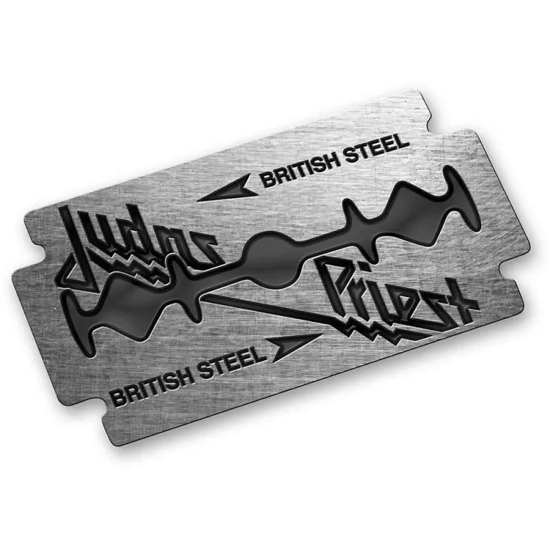 Judas Priest British Steel Pin Badge made by Paradiso Clothing