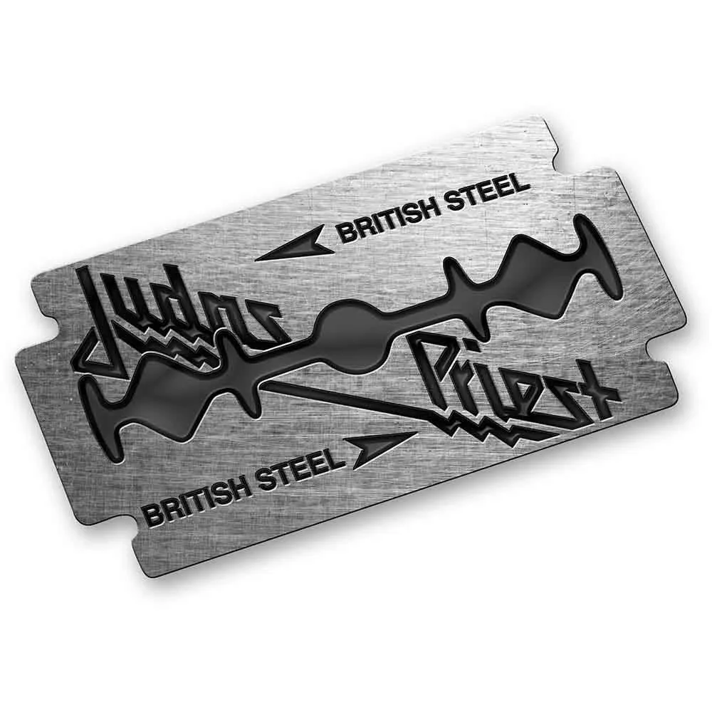Judas Priest British Steel Pin Badge sold by Paradiso Clothing