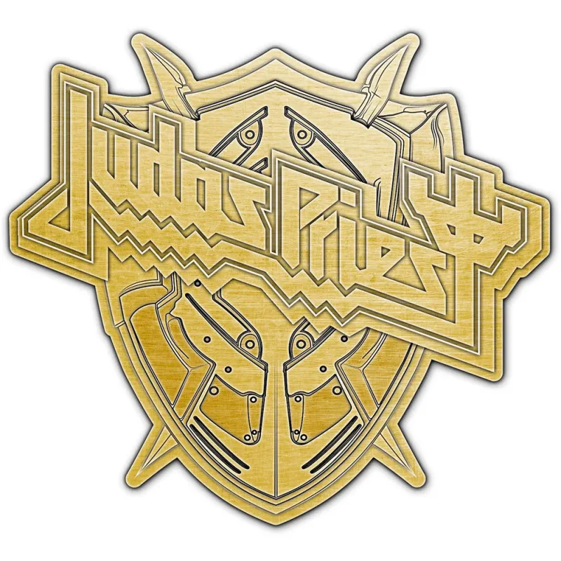 Judas Priest Invincible Shield Pin Badge made by Paradiso Clothing
