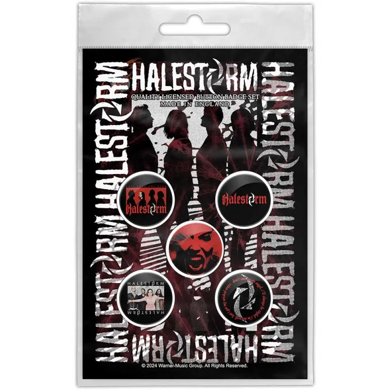 Halestorm Portrait Button Badge Pack made by Paradiso Clothing