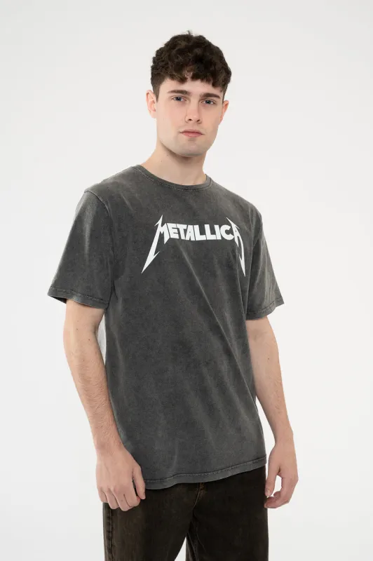 Metallica Band Logo Limited Edition 999 Only Premium Wash T Shirt made by Paradiso Clothing