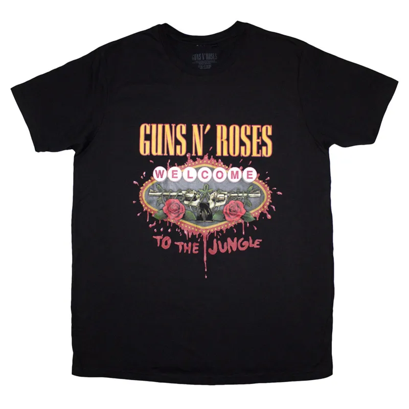 Guns N' Roses Welcome To The Jungle Skinny Fit T Shirt made by Paradiso Clothing