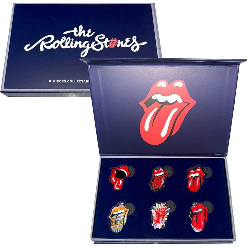 The Rolling Stones Tongues Evolution Pin Badge Set made by the Rolling Stones