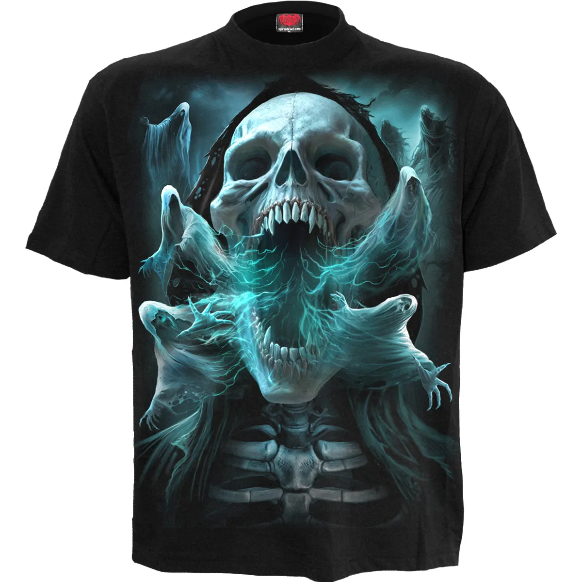 Spiral - GHOST SKULL - T-Shirt Black sold by Paradiso Clothing