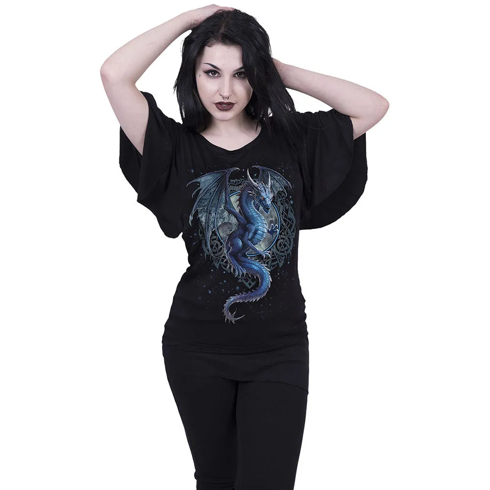 Spiral - STORM DRAGON - Boat Neck Bat Sleeve Top Black sold by Paradiso Clothing product image thumbnail 3