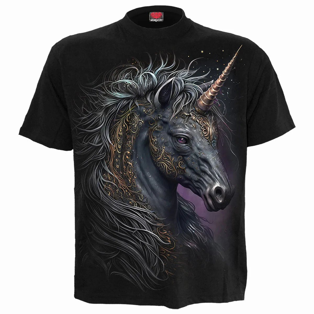 Spiral - CELTIC UNICORN - T-Shirt Black sold by Paradiso Clothing