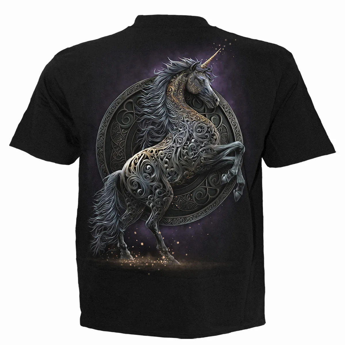 Spiral - CELTIC UNICORN - T-Shirt Black sold by Paradiso Clothing product image thumbnail 2