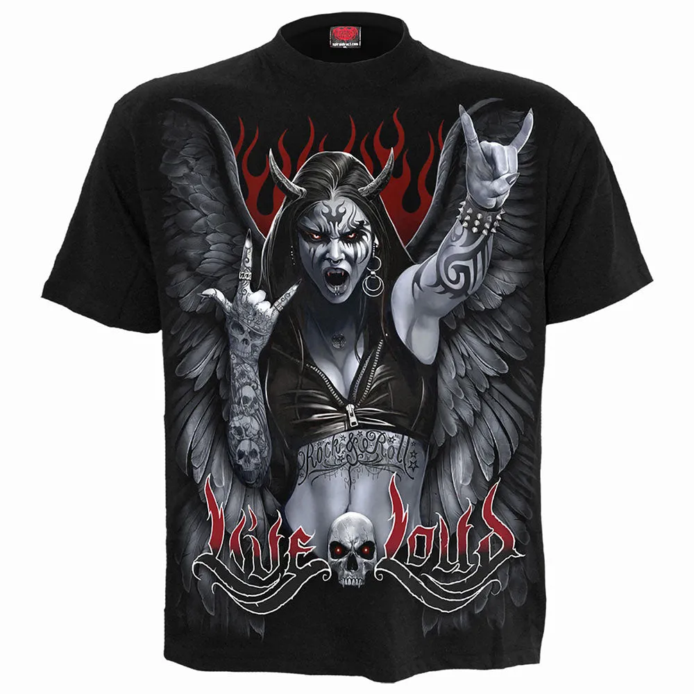 Spiral - ROCK LOUD - T-Shirt Black sold by Paradiso Clothing product image thumbnail 3