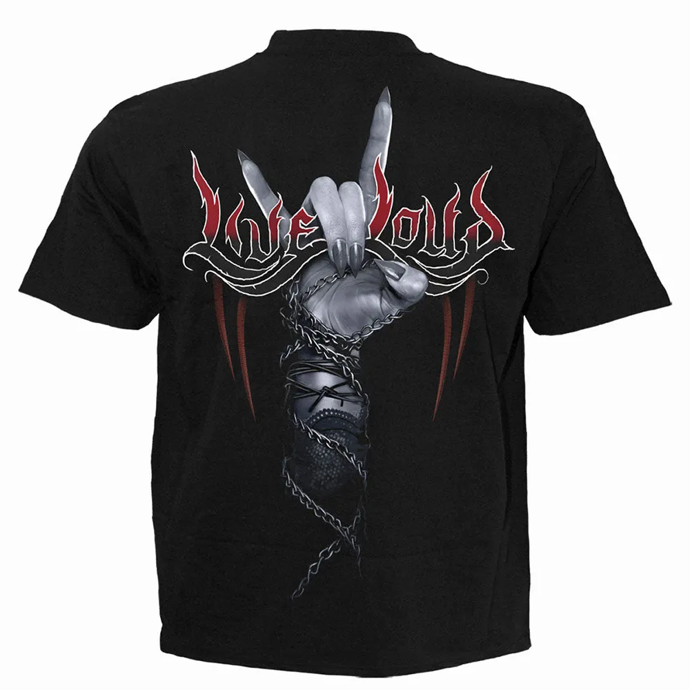 Spiral - ROCK LOUD - T-Shirt Black sold by Paradiso Clothing product image thumbnail 4