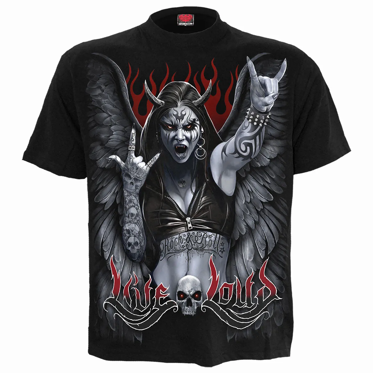 Spiral - ROCK LOUD - T-Shirt Black sold by Paradiso Clothing