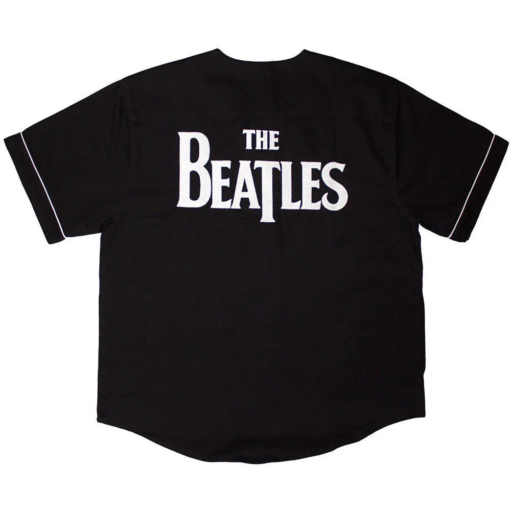 The Beatles Unisex Baseball Jersey: Apple Logo / Walking (Black) (Back Print) sold by Paradiso Clothing product image thumbnail 2