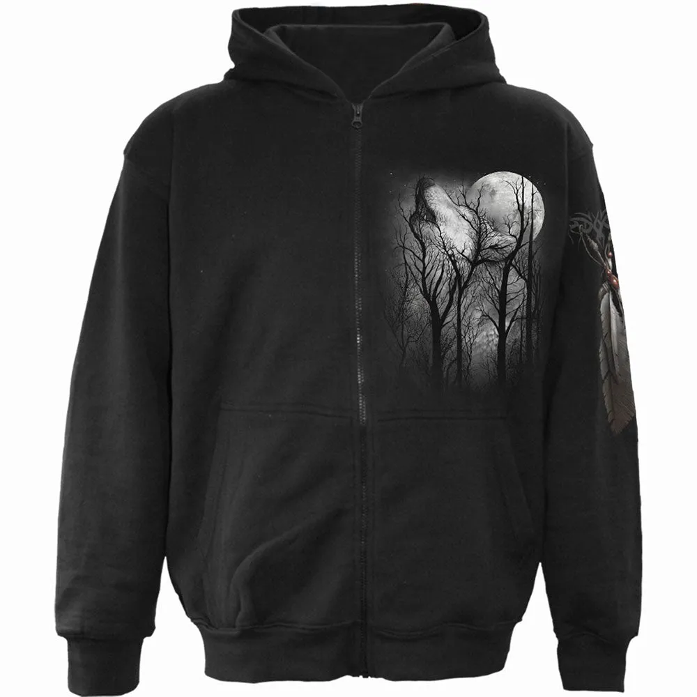 Spiral - FOREST WOLF - Full Zip Hoody Black sold by Paradiso Clothing product image thumbnail 3