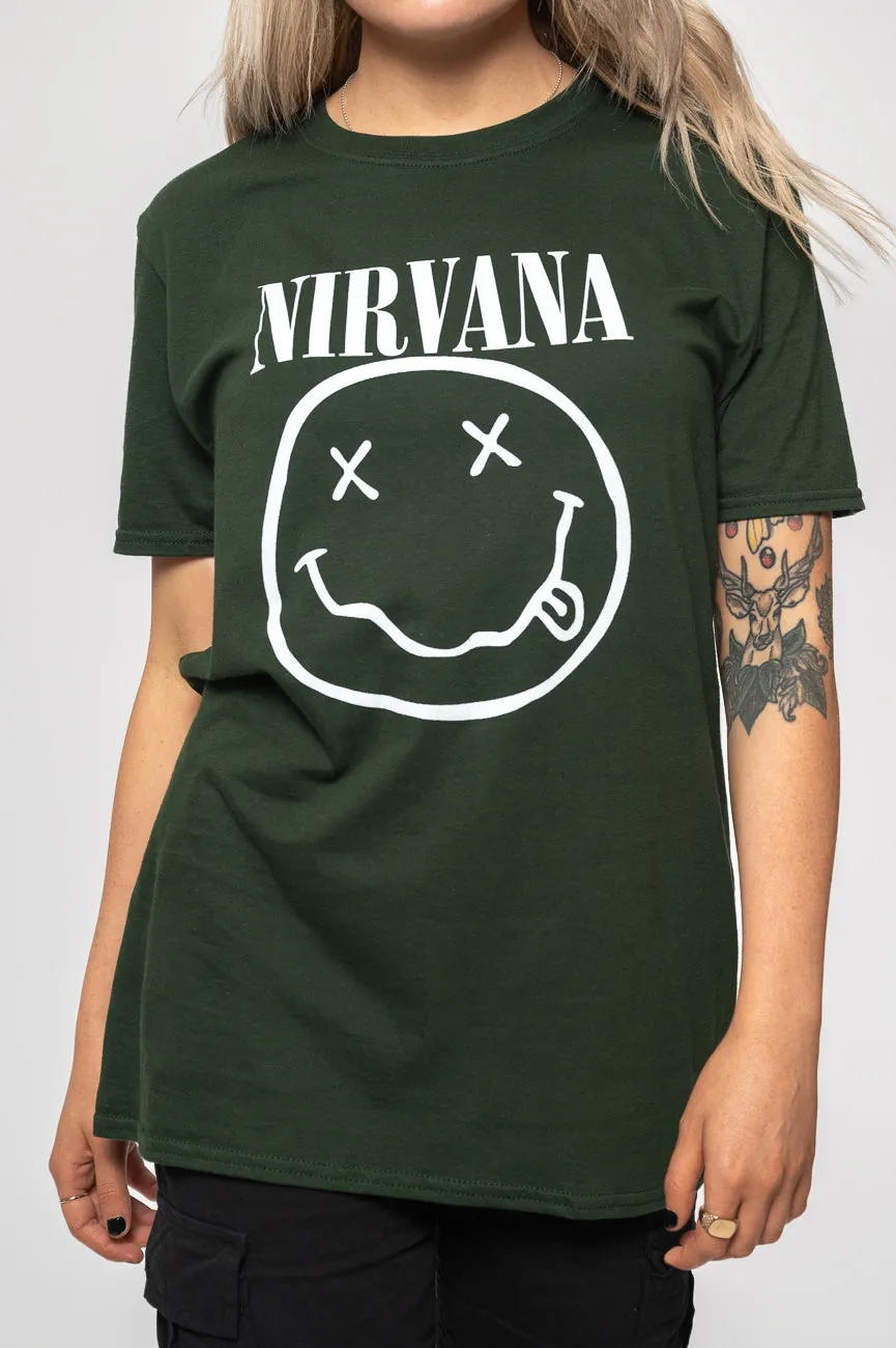 Nirvana White Grunge Smile T Shirt sold by Paradiso Clothing product image thumbnail 3