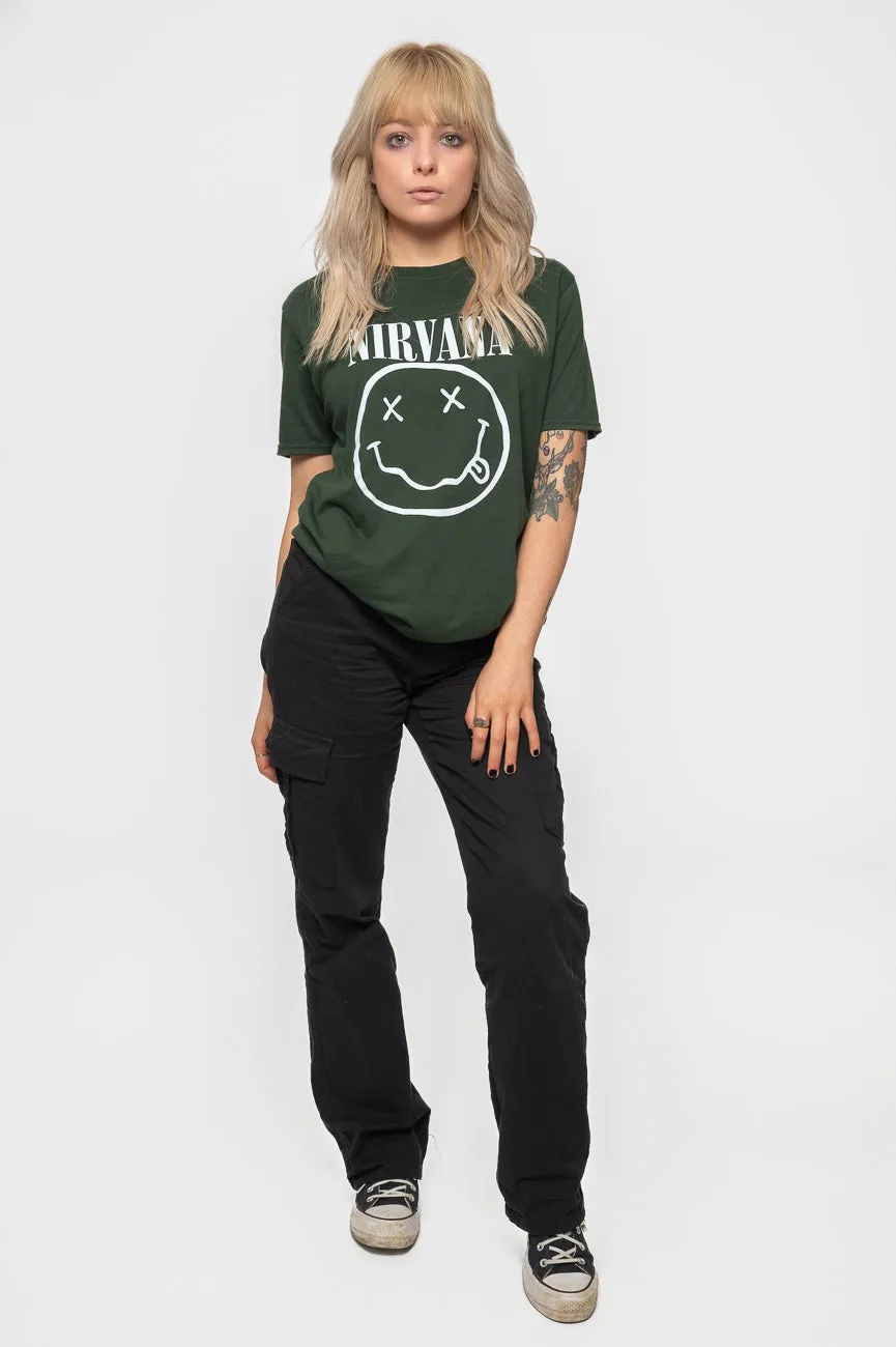 Nirvana White Grunge Smile T Shirt sold by Paradiso Clothing product image thumbnail 2