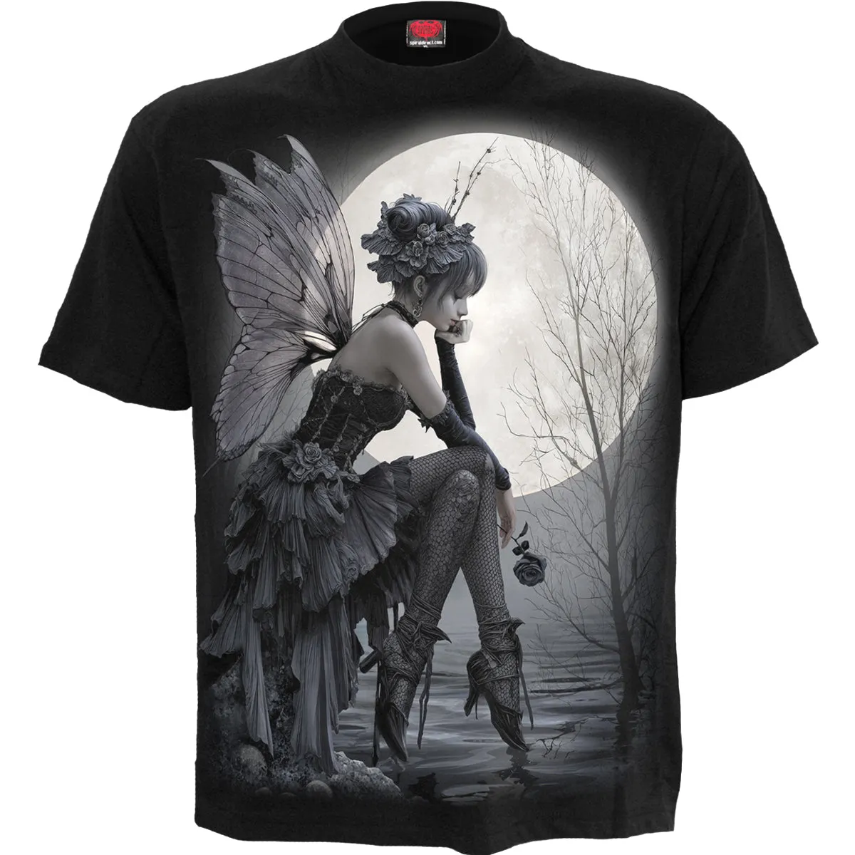 Spiral - REFLECTIONS - Front Print T-Shirt Black sold by Paradiso Clothing