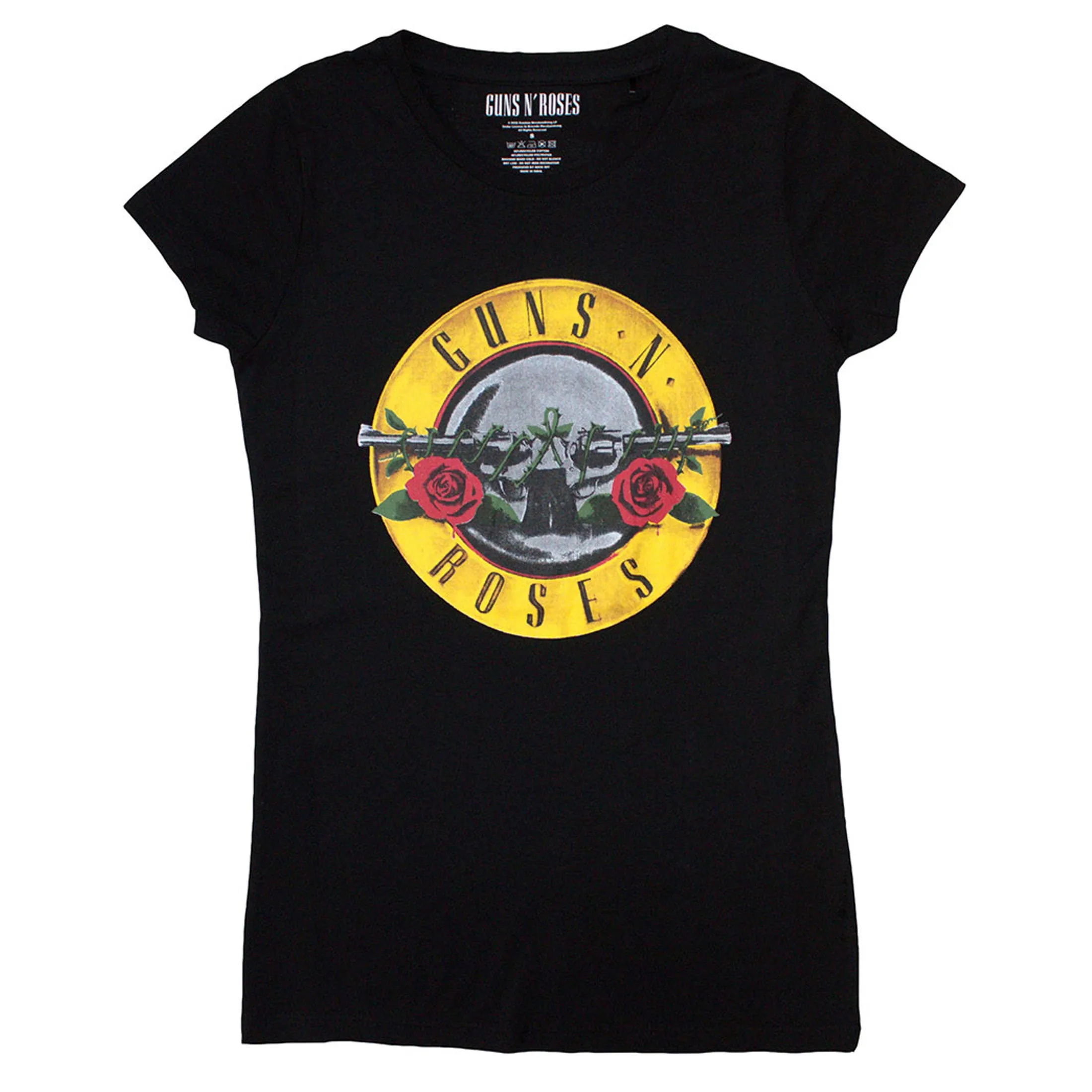 Guns N' Roses Classic Bullet Band Logo Skinny Fit T Shirt sold by Paradiso Clothing