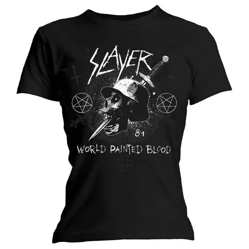 Slayer Dagger Skull Skinny Fit T Shirt made by Paradiso Clothing