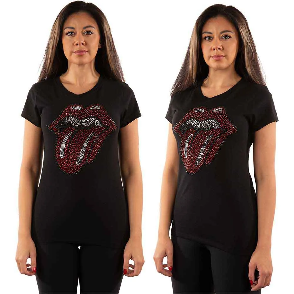 The Rolling Stones Diamante Tongue Skinny Tee sold by Paradiso Clothing product image thumbnail 3