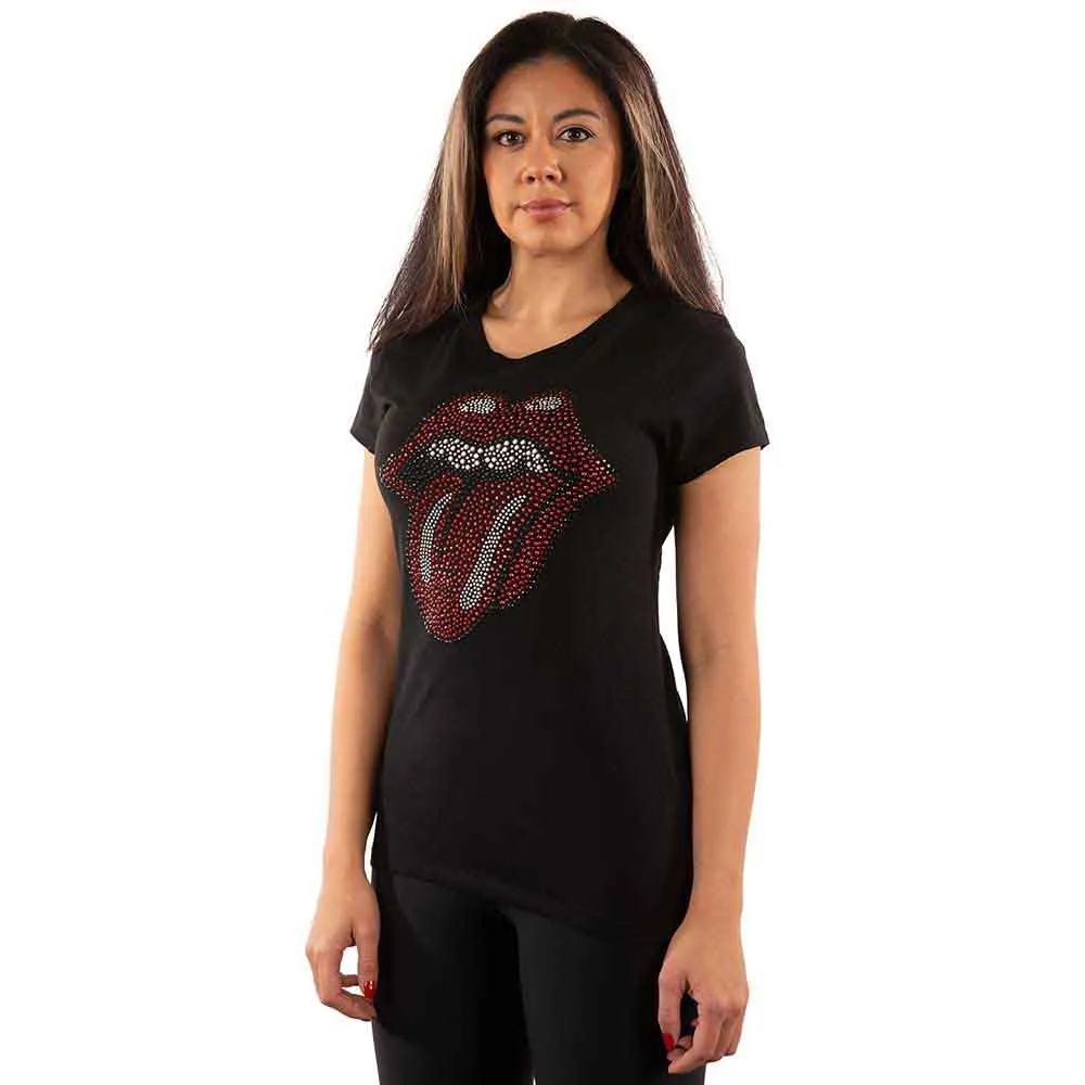 The Rolling Stones Diamante Tongue Skinny Tee sold by Paradiso Clothing product image thumbnail 2