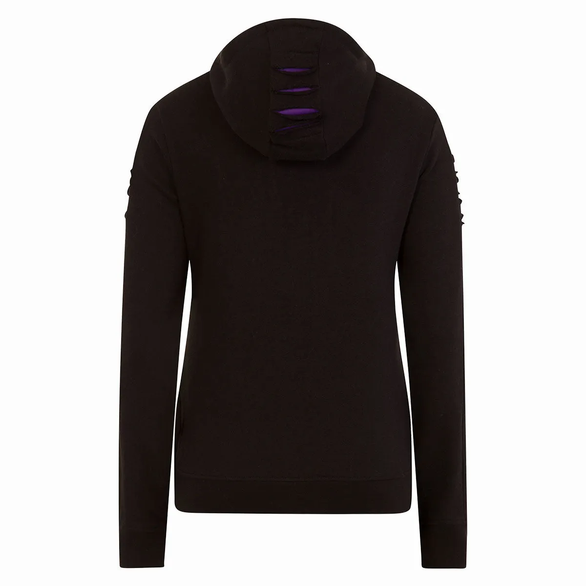 Spiral - CATTITUDE - Large Hood Ripped Hoody Purple-Black sold by Paradiso Clothing product image thumbnail 2