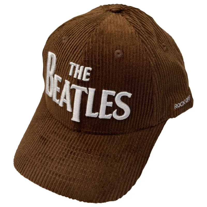 The Beatles Drop T Logo And Apple Corduroy Baseball Cap made by The Beatles
