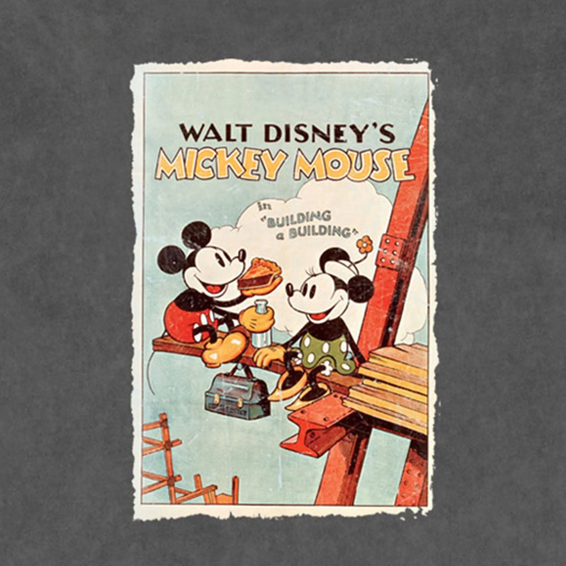 Mickey Mouse Building A Building Limited Premium Wash T Shirt sold by Paradiso Clothing product image thumbnail 2