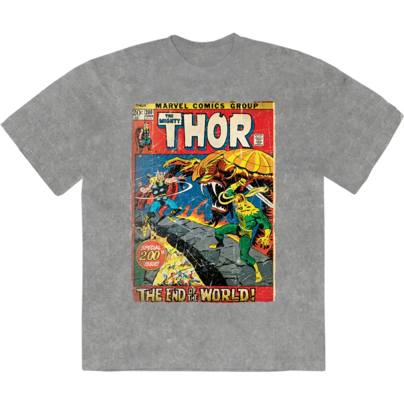 Thor End Of The World Limited Premium Wash T Shirt made by Marvel