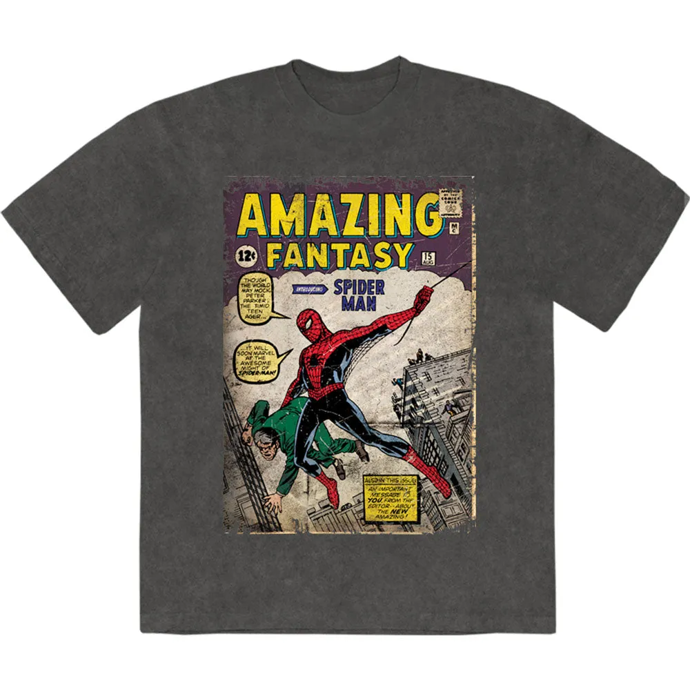 Spider-Man Amazing Fantasy Limited Premium Wash T Shirt sold by Paradiso Clothing