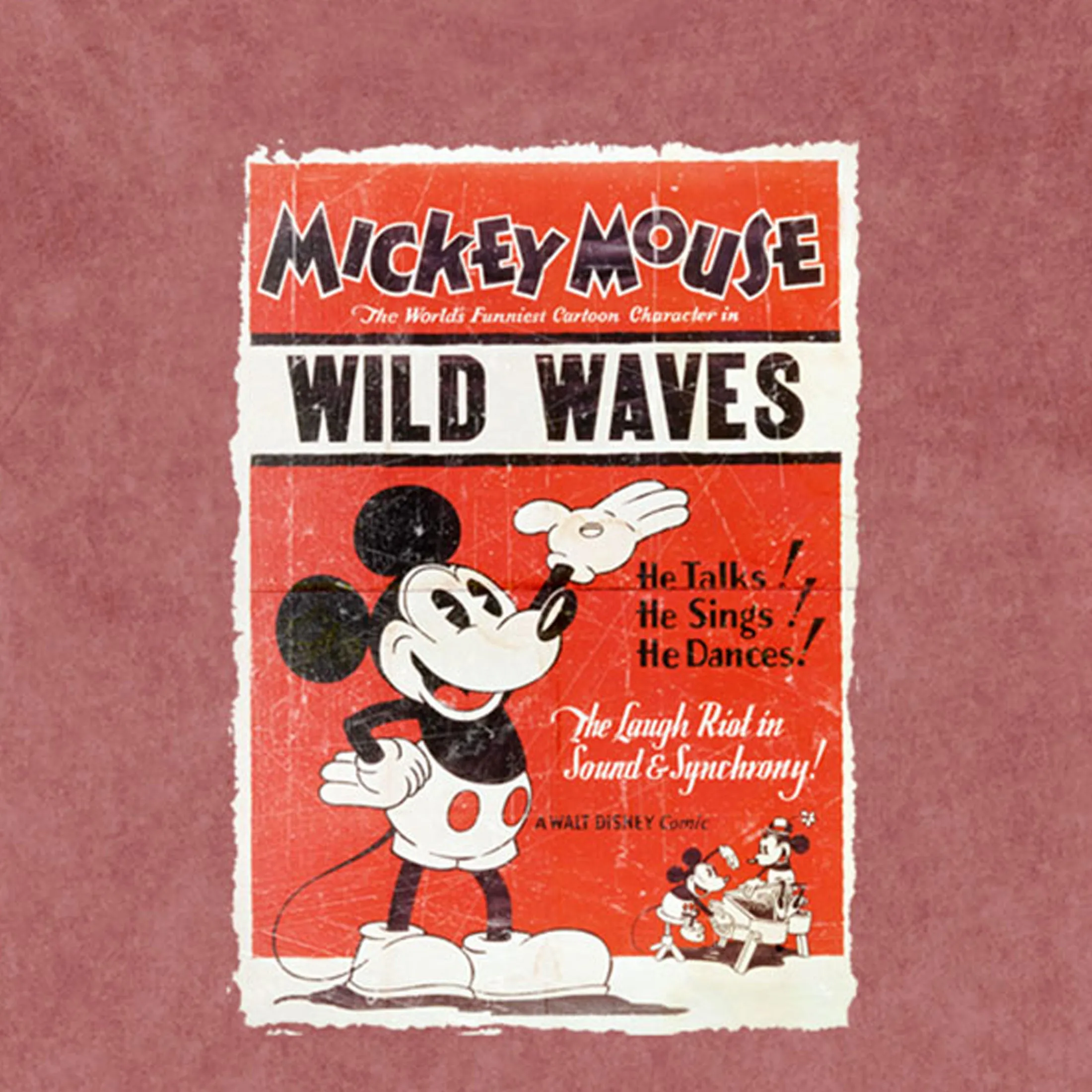 Mickey Mouse Wild Waves Limited Premium Wash T Shirt sold by Paradiso Clothing product image thumbnail 2