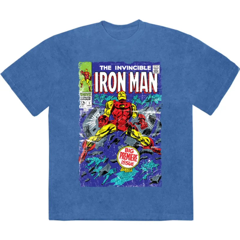 The Invincible Iron Man Limited Premium Wash T Shirt made by Marvel