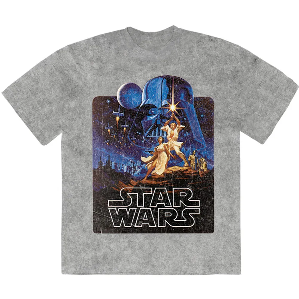 Star Wars Luke & Leia Pose Limited Premium Wash T Shirt sold by Paradiso Clothing