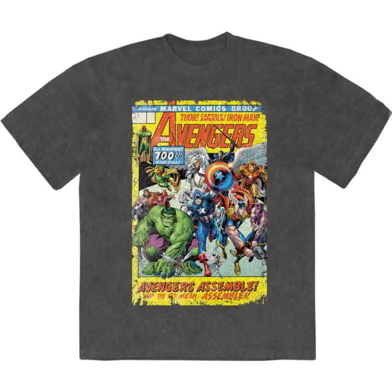 Avengers Assemble 700 Limited Premium Wash T Shirt made by Marvel