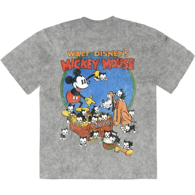 Mickey Mouse Cat Basket Limited Premium Wash T Shirt made by Disney