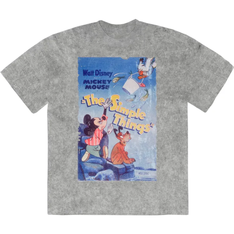Mickey Mouse The Simple Things Limited Premium Wash T Shirt made by Disney
