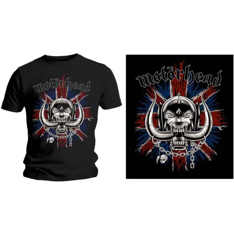 Motorhead British Flag T Shirt made by Paradiso Clothing